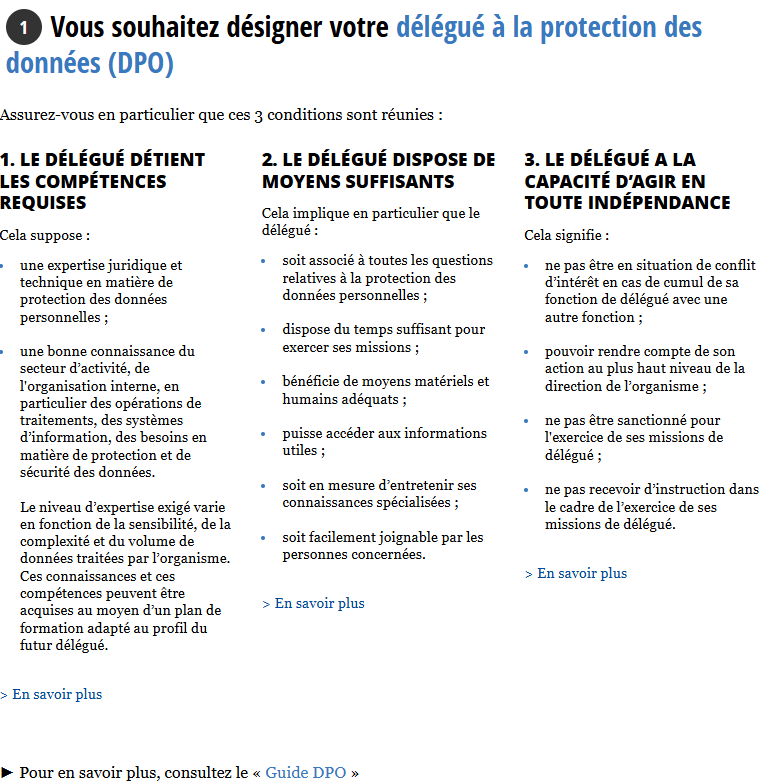 CNIL : Désigner un délégué à la protection des données (DPO) ou modifier une désignation